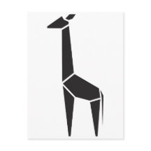 Modernes, schwarzes Giraffensymbol