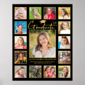 Modernes Schwarzes Gold 15 FotoCollage Poster (Vorne)