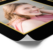 Modernes Schwarzes Gold 15 FotoCollage Poster (Ecke)