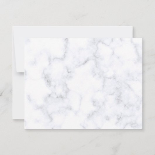 Modernes Schwarzes Gold Abstrakt auf weißem Marmor Einladung (Rückseite)