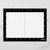 Modernes schwarzes Gold besser Save the Date Folie Einladungspostkarte (Rückseite)