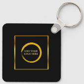 Modernes, schwarzes Gold, einfach hinzufügen Schlüsselanhänger (Rückseite)