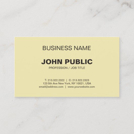 Modernes Schwarzes Gold Elegante Einfache Eleganz Visitenkarte (Rückseite)