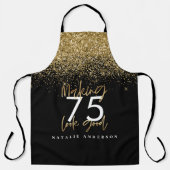 Modernes, schwarzes Gold essbares Alter Schürze (Vorderseite)