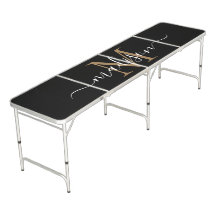 Modernes Schwarzes Gold Monogram Eleganter Skriptn