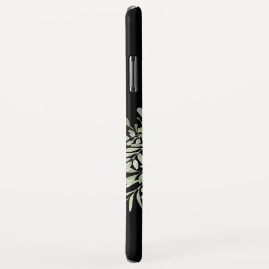 Modernes Schwarzes Gold Monogram Elegantes Grün Case-Mate iPhone Hülle (Hinten/Rechts)