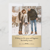 Modernes Schwarzes Gold Script Frohe Weihnachten 5 (Rückseite)