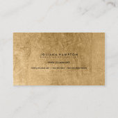 Modernes schwarzes GoldLuxe Visitenkarte, Folie Visitenkarte (Rückseite)