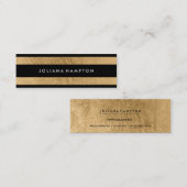 Modernes schwarzes GoldLuxe Visitenkarte, Mini Visitenkarte (Vorne/Hinten)