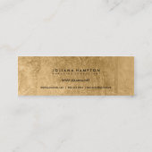 Modernes schwarzes GoldLuxe Visitenkarte, Mini Visitenkarte (Rückseite)