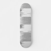Modernes schwarzes graues Weiß ikat Muster Skateboard (Vorne)