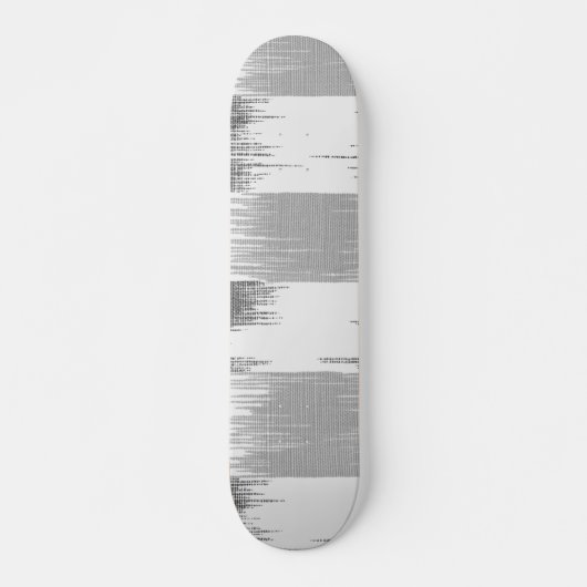 Modernes schwarzes graues Weiß ikat Muster Skateboard (Vorne)
