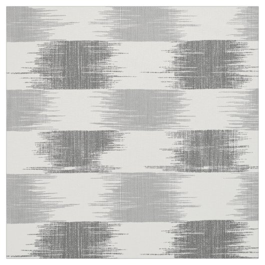 Modernes schwarzes graues Weiß ikat Muster Stoff (Muster)