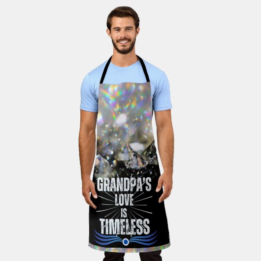 Modernes Schwarzes Großvater Großvater Großvater G Schürze (Getragen)
