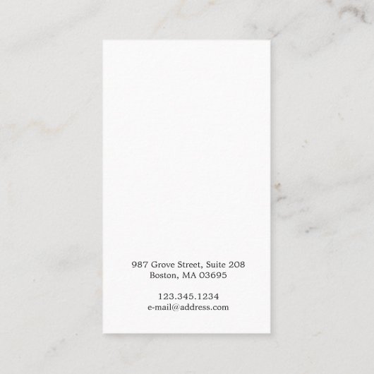 Modernes Schwarzes Haar-Girl-Earring-Display Visitenkarte (Rückseite)