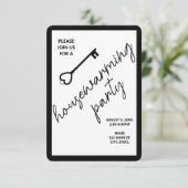 Modernes Schwarzes Haus Einladung (Stehend Vorderseite)