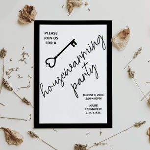 Modernes Schwarzes Haus Einladung