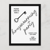 Modernes Schwarzes Haus Einladung Postkarte (Vorderseite)