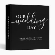 Modernes Schwarzes Hochzeitalbum