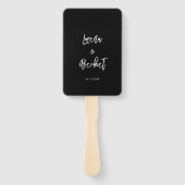 Modernes Schwarzes Hochzeitsprogramm Fächer (Vorderseite)