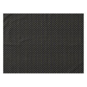 Modernes Schwarzes Imitat Gold Polka Dots Muster Tischdecke (Vorderseite (Horizontal))