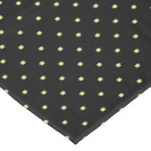 Modernes Schwarzes Imitat Gold Polka Dots Muster Tischdecke (Schrägansicht)