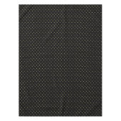 Modernes Schwarzes Imitat Gold Polka Dots Muster Tischdecke (Vorderseite)