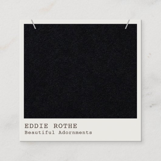 Modernes Schwarzes Kraft-Netzklassendisplay Quadratische Visitenkarte (Vorderseite)