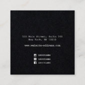 Modernes Schwarzes Kraft-Netzklassendisplay Quadratische Visitenkarte (Rückseite)