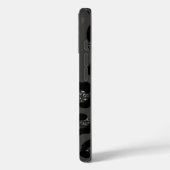 Modernes Schwarzes Leopard Print Dark Shadow Monog Case-Mate iPhone Hülle (Rückseite / Links)