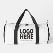 Modernes, schwarzes Logo Duffle Bag (Rückseite)