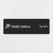 Modernes Schwarzes Logo-Lipstick-Gloss-Produkt Etiketten (Design 1)