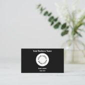 Modernes Schwarzes Logo mit QR-Code Visitenkarte (Stehend Vorderseite)