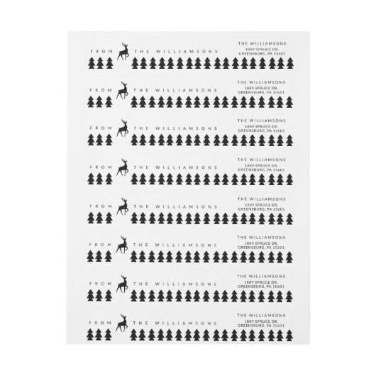 Modernes schwarzes Minimalistic Ren u. Kiefer (Bogen)