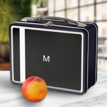 Modernes Schwarzes Minimalistisch Mit Monogramm