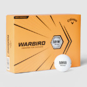 Modernes Schwarzes Mit Monogramm Golfball (Verpackungen)