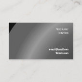 Modernes Schwarzes Modernes Neat schattiert Visitenkarte (Rückseite)