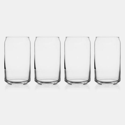 Modernes Schwarzes Monogramm Initial Can Glass Set Dosenglas (Links)