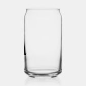 Modernes Schwarzes Monogramm Initialglas Dosenglas (Links)