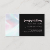 Modernes Schwarzes Monogramm Visitenkarte (Rückseite)