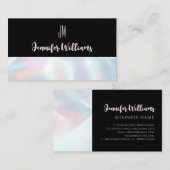 Modernes Schwarzes Monogramm Visitenkarte (Vorne/Hinten)