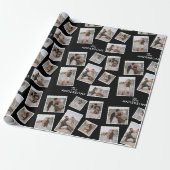 Modernes Schwarzes Multi-Foto-Sortiment Geschenkpapier (Ungerollt)