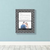 Modernes Schwarzes Muster Hochzeitssommage Foto Vo Leinwanddruck (Insitu (Holzboden))