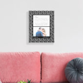 Modernes Schwarzes Muster Hochzeitssommage Foto Vo Leinwanddruck (Insitu (Wohnzimmer))