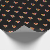 Modernes, schwarzes Musterpapier Geschenkpapier (Ecke)