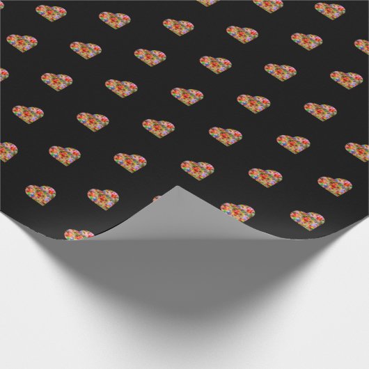 Modernes, schwarzes Musterpapier Geschenkpapier (Ecke)