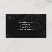 Modernes Schwarzes Nachtdesign Visitenkarte (Rückseite)