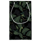 Modernes schwarzes Panther-Muster Kleine Geschenktüte (Rückseite)