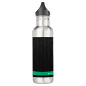 Modernes Schwarzes Personalisiert Edelstahlflasche (Links)