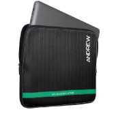Modernes Schwarzes Personalisiert Laptopschutzhülle (Vorne Rechts)